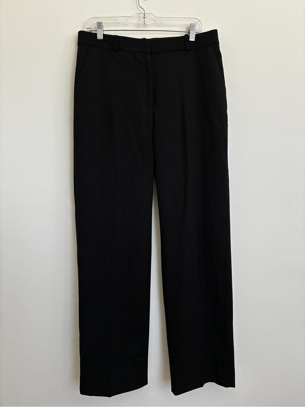 Banana Republic Italian Wool Black Straight-Leg Dress Trousers size 10